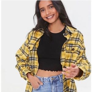 FOREVER 21 Plaid Button-Front Shacket